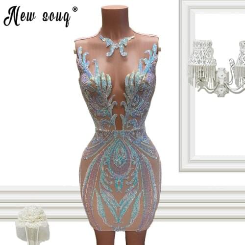 Sparkly Female Women Party Night African Women Cocktail Dresses 2021 Prom Party Gowns Sexy Mini Homecoming Dress Vestidos
