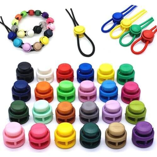 10 Pcs 6mm Plastic Spring Buckle Stopper Hat Elastic Rope Cord Lock Adjustment Lock Clips Buckle DIY Sportswear Clamp Accessoies