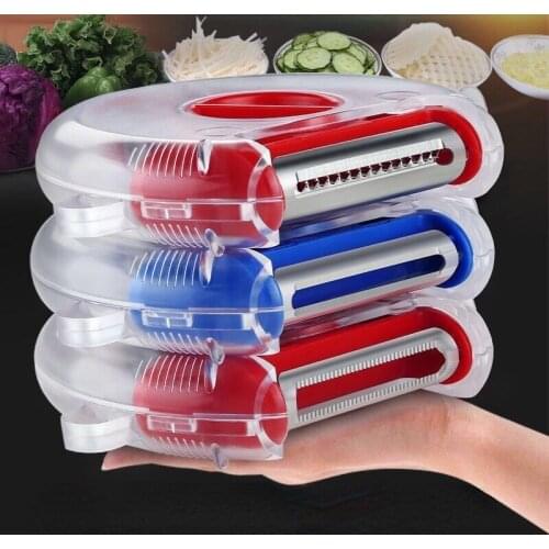 3In1 Multifunction Kitchen Tools Fruit and Vegetable Peeler Vegetable Shredding Tool Stainless Steel Blade Easy To Clean Replace