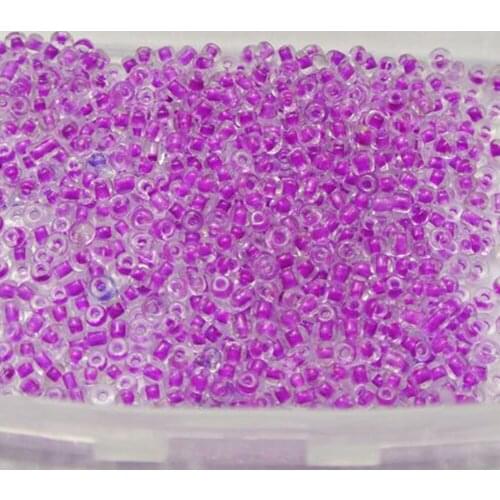5000 Glass Seed Beads 2mm Colour lined inside Violet + Storage Box