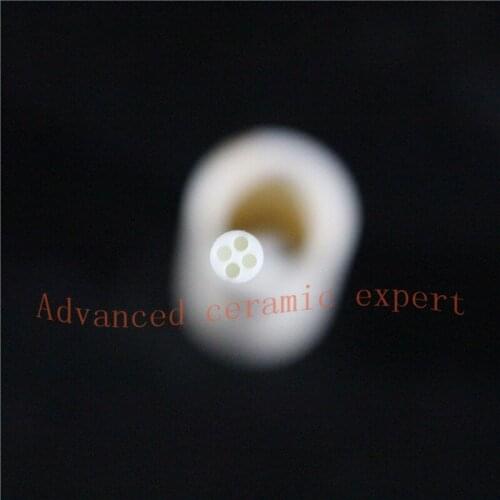99.5%Al2O3 High Thermal Corundum Tube 1.5*0.3*10mm/Round Four-Bore Alumina Tube/Insulating Ceramics For Thermocouples Sensors