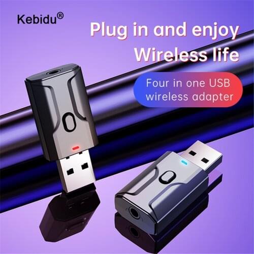 Bluetooth 5.0 Audio Receiver Mini Transmitter 4 In 1 Stereo Bluetooth Aux RCA USB 3.5mm Jack For Tv Pc Car Wireless Adapter Kit