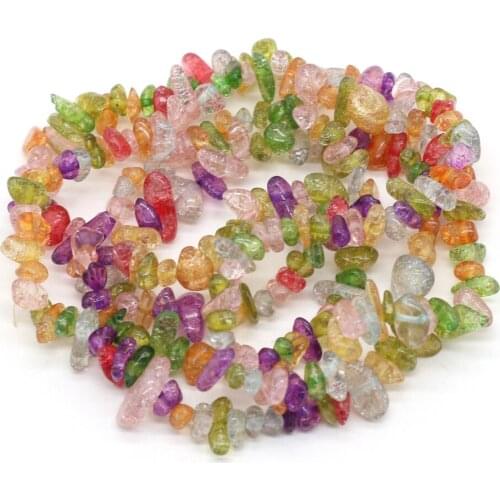 Natural Mixed Color Quartz Stone Gravel Beaded Irregular Beads of 40 cm In Length for Jewelry Making DIY Necklace Bracelet 5-8mm