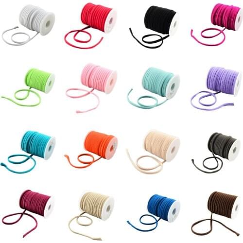 20M/Roll 5x3mm Elastic Soft Nylon Cord Fashion Flat Nylon Thread For Bracelets Necklaces DIY Beading Braided Jewelry Making