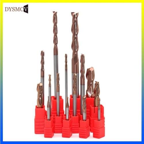 HRC60 2blade3mm4mm5mm6mm8mm10mm2mm CNC alloy carbide milling tungsten steel milling cutter end mill 2 slot carbide TiAIN coating