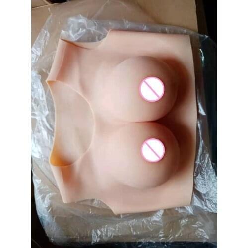 2G Upgrade Round Collar Neck Fake Artificial Boob Realistic Silicone Breast Forms Crossdresser Shemale Transgender Drag Queen