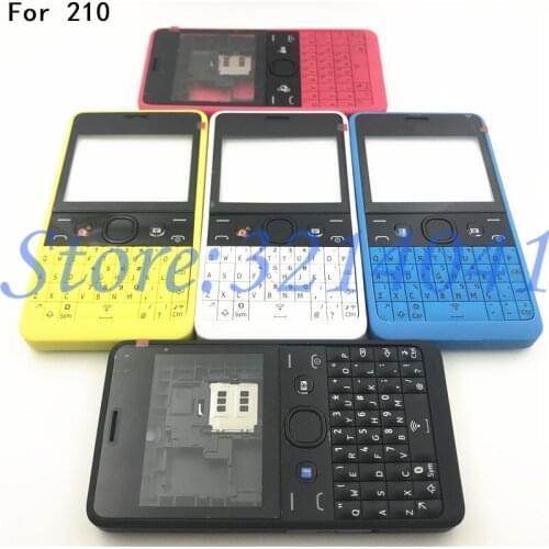 Good quality New Full Complete Mobile Phone Housing Cover Case+English Keypad For Nokia 210