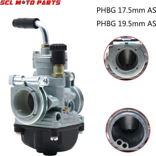 ALconstar- Dellorto PHBG Motorcycle Carburetor 17.5mm AS/19.5mm AS For Scooter Moped GY6 JOG Racing 4 Stroke 50cc-80cc