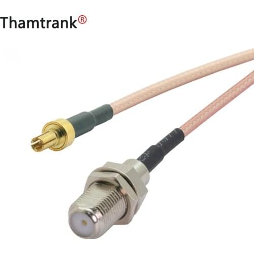 2PCS F Female Jack to CRC9 Straight Male Plug Connector RG316 Pigtail Cable F to CRC9 Extension Cable Jumper Cord 15CM 6" Cable