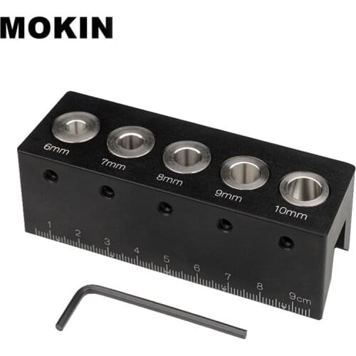 Woodworking Round Wood Doweling Jig 6/7/8/9/10mm Straight Angle Drill Guide Pocket Hole Jig Kit Locator Carpentry Tools