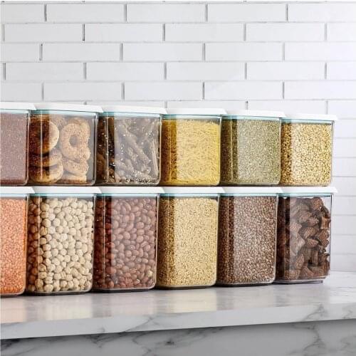 Storage Box 12 Pc Two SizesHigh Quality Food Set Organizer Kitchen & Pantry Spice Legumes Bottle storage container organizer