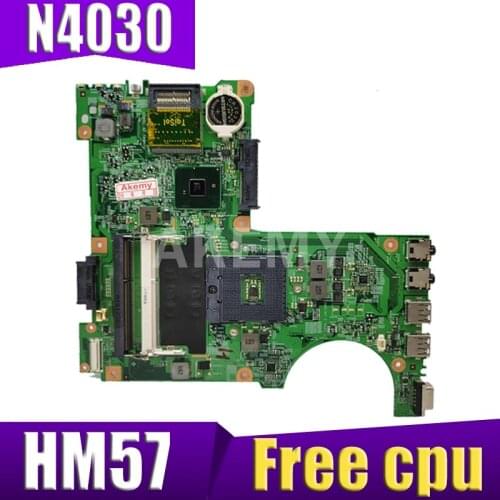 Akemy motherboard For DELL Inspiron N4030 mainboard PGA989 0H38XD CN-0H38XD HM57 48.4EK01.021 with graphic test good Free CPU