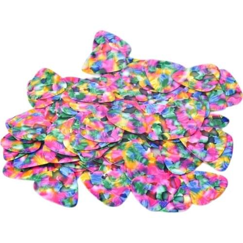 200pcs/pack Blank Pearl Mosaic Celluloid Guitar Picks 0.46MM/0.71MM/0.96MM Plain Guitar Mediator for Guitar, Bass, Ukulele