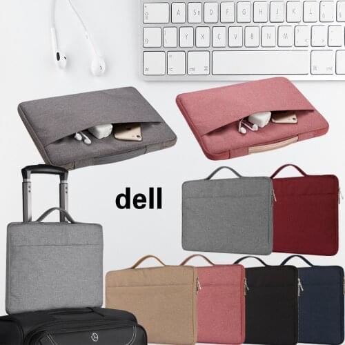 Solid Color Laptop Bag for Dell XPS 11/12/13/14/15/Vostro 5370/Inspiron 13 7390 5391/14/15/G3 15 Notebook Waterproof Zipper Bag