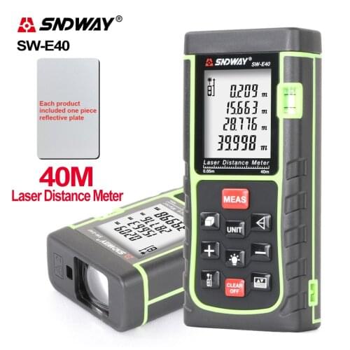 SNDWAY Rangefinder Handheld Laser Distance Meter Range Finder Hand Tool Tape Trena Ruler Tester SW-E40/50/60/70/80/100/120/150