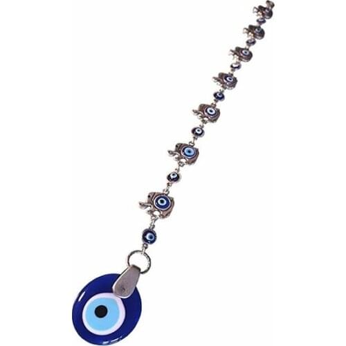 Ebsem Glass Evil Eye Beads Metal wall Ornament 7 li Elephant Amulet wall Decoration wall graphics gráficos de parede настенная графика