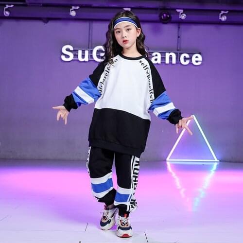 Hip Hop Dance Costumes For Kids Loose Jazz Performance Clothing Street Dance Practice Wear Children Stage Rave Outfit DC3794