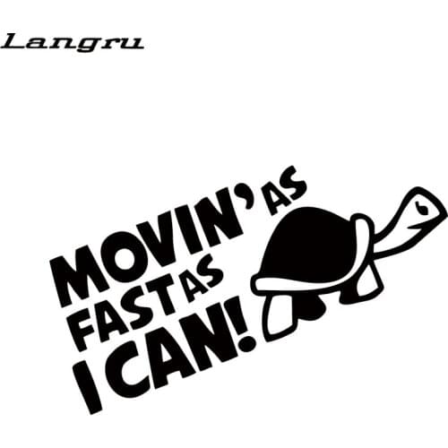 Langru Car Stying Auto Moving As Fastas I Can Funny Car Decorative Vinyl Sticker Decal Jdm