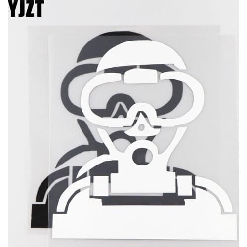YJZT 16×17.5CM Car Sticker Diving Lovers Personality Creative Vinyl Decal 20A-0033