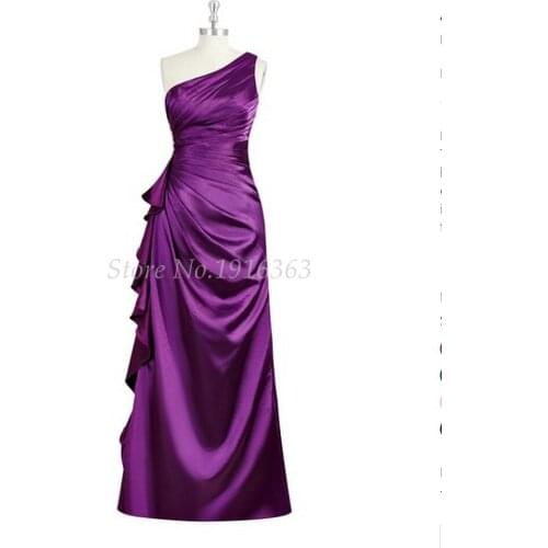 ANTI Fast Shipping 2019 Purple Bridesmaid Dresses Pleat Plus Size Vestido De Festa De Casamento Long Party Dress Formal Gowns