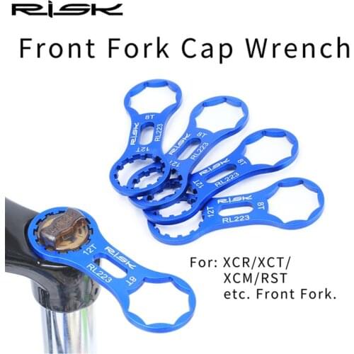 RISK 1Pcs Bike Front Fork Cap Wrench Tool For XCR/XCT/XCM/RST MTB Front Fork Remove Install Wrench Detach Repairing Tools