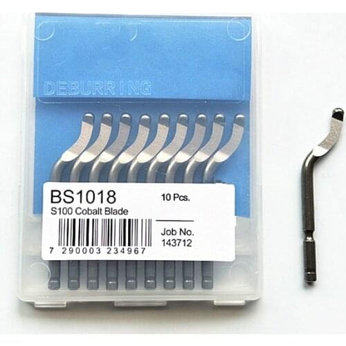 10pcs BS1018 cobalt scraper stainless steel trimming knife to burr blade With the handle RB1000/NG1000