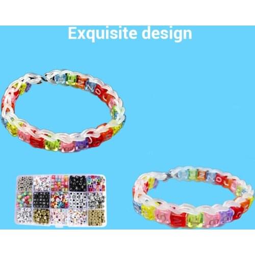 1000Pcs/set Mixed Letter Acrylic Beads 15 Different Types for DIY Bracelet Necklace Handmade Crafts