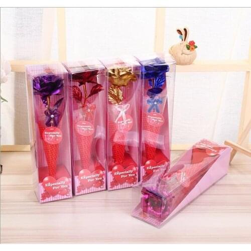 12Pcs/Lot New creative high quality Valentine 's Day gift flower romance simulation rose flower birthday gift christmas gift