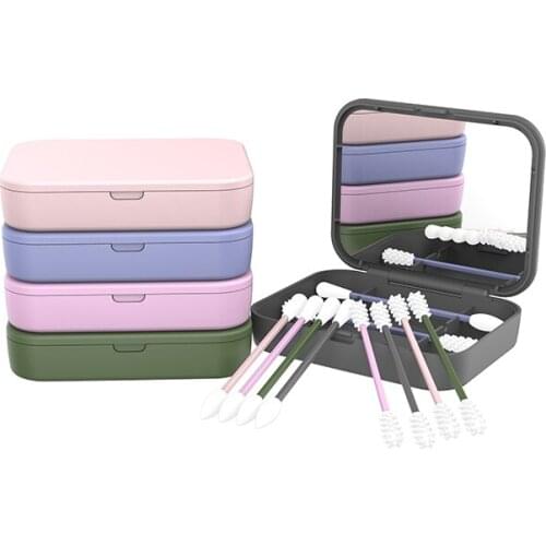 4Pcs Reusable Cotton Swab Ear Cleansing Cosmetic Silicone Buds Swabs Sticks For Cleaning Makeup Touch-Ups Double-headed Dropship