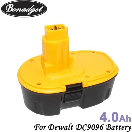Bonadget 4000mAh 18V DC9096 NI-MH Rechargeable Battery For Dewalt DE9039 DE9095 DE9096 DC020 DC212 DC212B DE9039 DE9095 Battery