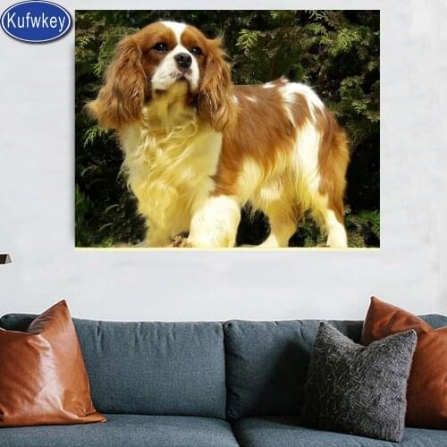 Cavalier King Charles Spaniel dog diamond painting full square round drill diamond mosaic 5d diy diamond embroidery animal pet