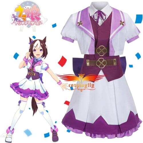 Anime Umamusume: Pretty Derby Special Week Cosplay Costumes Adult Women Lavender JK Uniform Jacket Blouse Skirt Bow Halloween