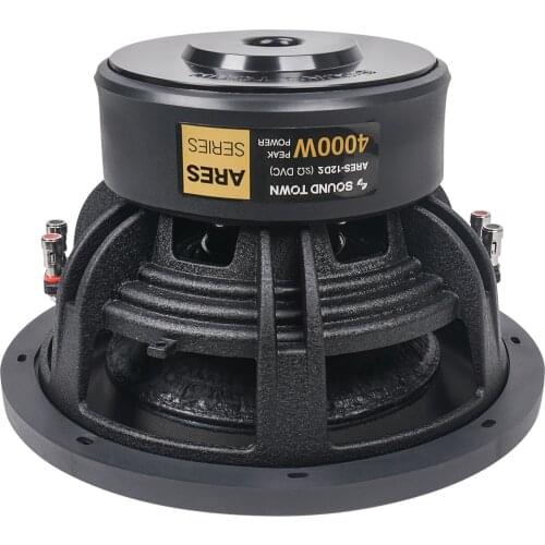 Sound Town 12" Dual Voice Coil 1000W Car Audio Subwoofer, Dual 2-Ohm, CEA Rated (ARES-12D2)