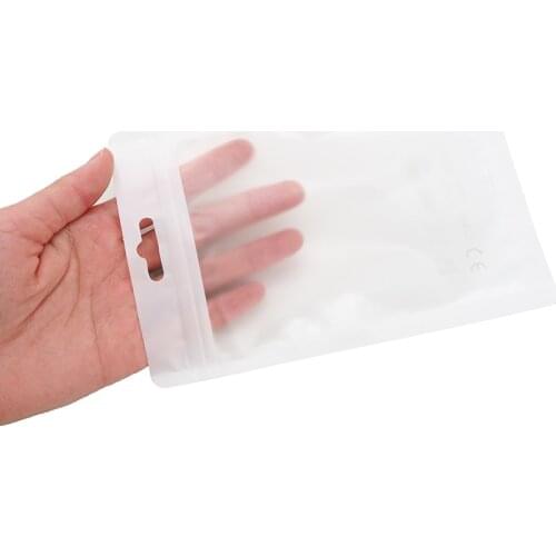 Chenkai 100pcs Baby Teether White 12x18cm Plastic Display Bags BPA Free Silicone Beads Package Jewelry Pendant Bags
