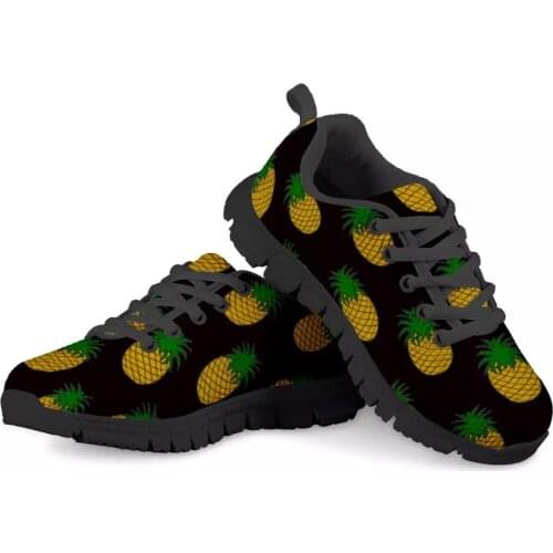 HYCOOL Kids Sneakers Fruit Pineapple Print Cartoon Shoes for Teenager Casual Fashion Tennis Sport Running Footwear Anti Slip