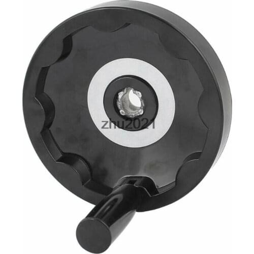 Milling Machine Black Folding Handle Inside Ripple Hand Wheel 16mm x 155mm