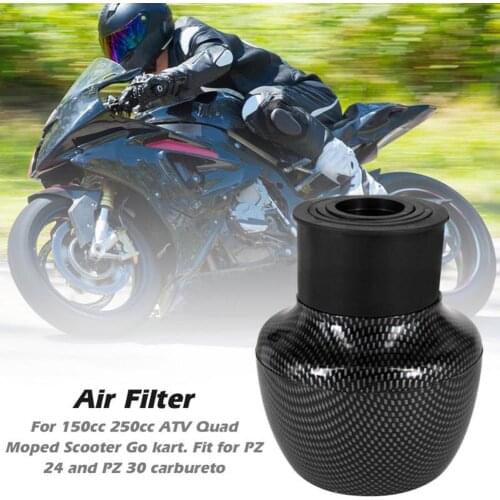 HOT 28-48mm Motorcycle Air Filter Replacement Carbon Filter Durable Metal Rubber Plastics For 150cc 250cc ATV Quad Moped Scooter