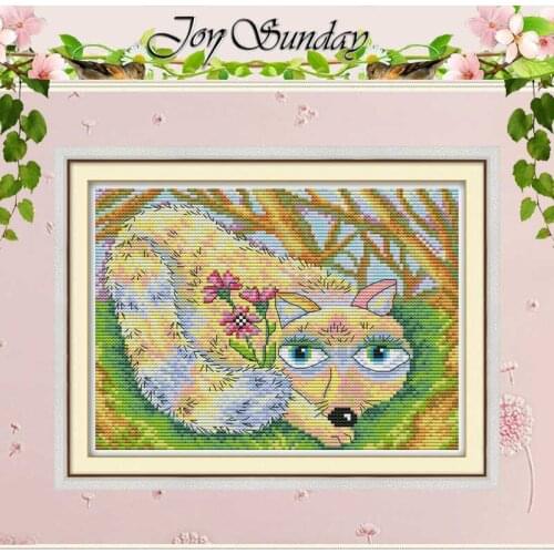 Fox painting counted Cross Stitch 11CT 14CT Cross Stitch Set Wholesale DIY Animals Cross-stitch Kit Embroidery Needlework