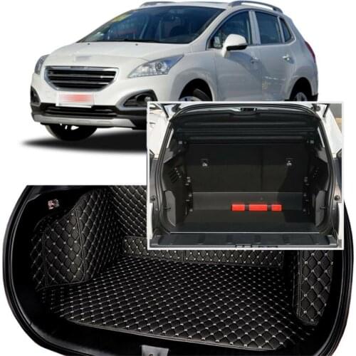 Full Covered Seat Pad Cargo Box Trunk Floor Mat Carpet Liner For Peugeot 3008 2013-2018