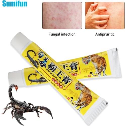 1Pcs 18g Scorpion Tiger Balm Antibacterial Antipruritic Ointment Treat Eczema Dermatitis Psoriasis Cream Anti-Itching Plaster