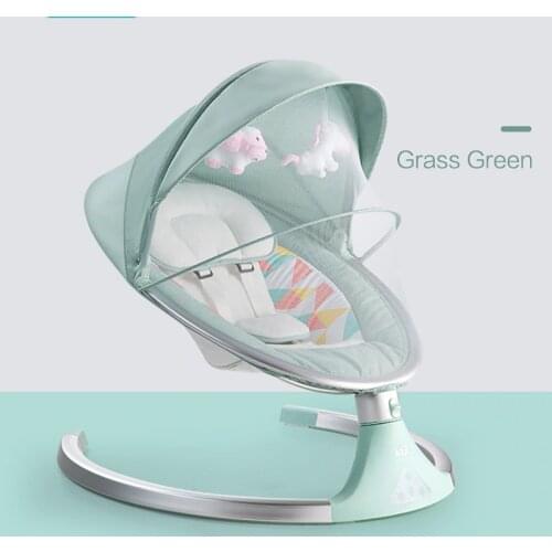 High Quality Newborn Baby Sleeping Swing Bouncer Rocking Soothing Electric Cradle Bluetooth Rocker Chair With Seat Cushion