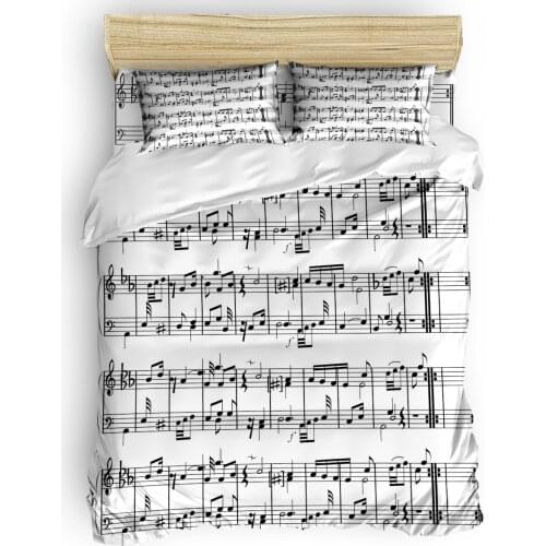 Clef Construct Element Music Note Duvet Cover Set 2/3/4pcs Bedding Set Bed Sheet Pillowcases Cover Set