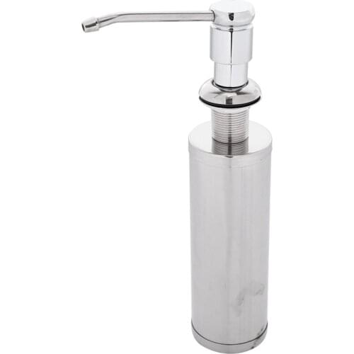 New Kitchen Sink Soap Dispenser, Built in Hand Soap Dispenser Pump in SUS304 Stainless Steel Chrome Finish with High-Capacity Me