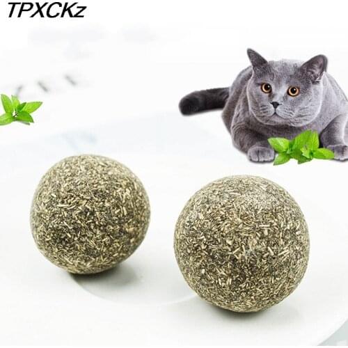 Pet Cat Natural Catnip Treat Ball Cat chasing activity ball Pet food cat snacks Cat grass ball Cat refreshing excitement