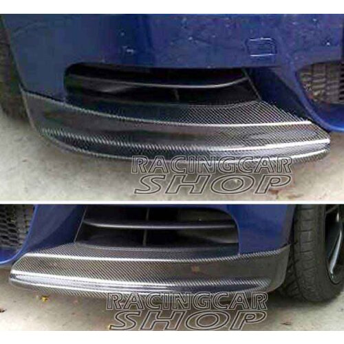 Real Carbon Fiber Front Spiltter spoiler Flaps Cupwings 1Pair For BMW E82 135i M tech Bumper 08-11 B044
