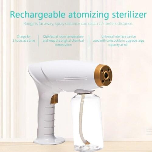 Atomization Disinfection Gun Spray Gun Atomization Gun Wireless Blue Light New Small Cyclone Disinfection Spray Gun For Home