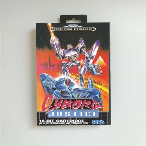 Cyborg Justice - EUR Cover With Retail Box 16 Bit MD Game Card for Sega Megadrive Genesis Video Game Console