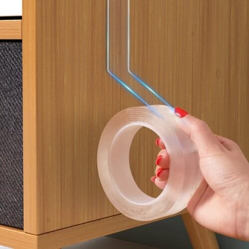 Transparent Magic nano-tape Washable Reusable Double-Sided tape Adhesive Nano Traceless Sticker Removable Universal Disks Glue