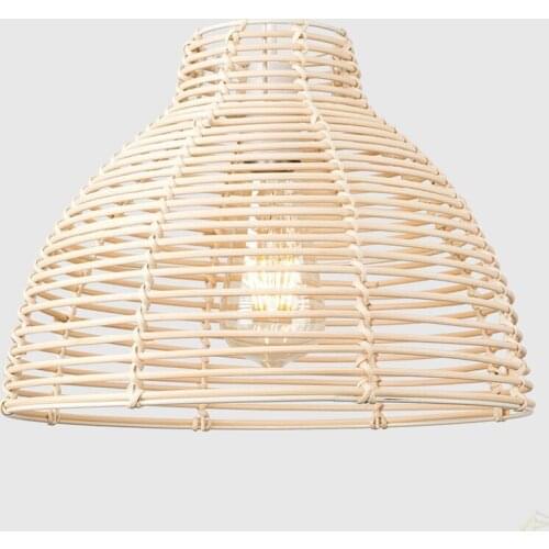 Hand-crafted Rattan Straw Hat Pendant Lights Modern Hanging Kitchen Fixtures Pendant Lamp Restaurant Industrial Decor Luminaires