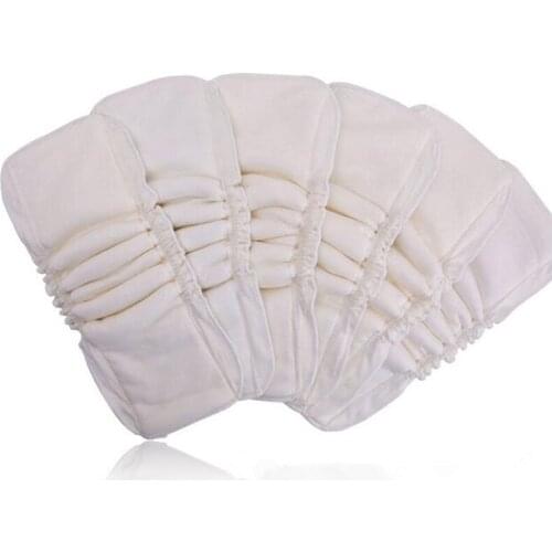 5 Layers 10 PCS /lot Bamboo Cotton cloth diapers Inserts Nappy changing mat Baby Diapers Reusable diaper changing pad